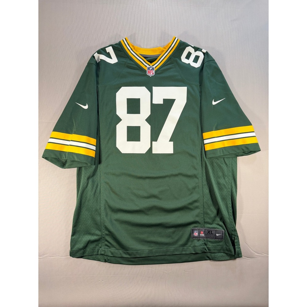 Nike NFL Green Bay Packers Jordy Nelson 87 Jersey Mens XL Green Football Fan